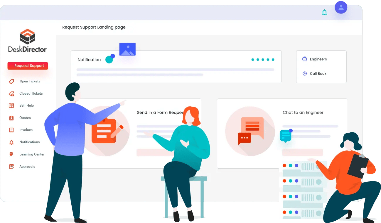 DeskDirector customer experience portal for MSPs