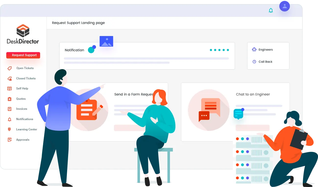 DeskDirector customer experience portal for MSPs